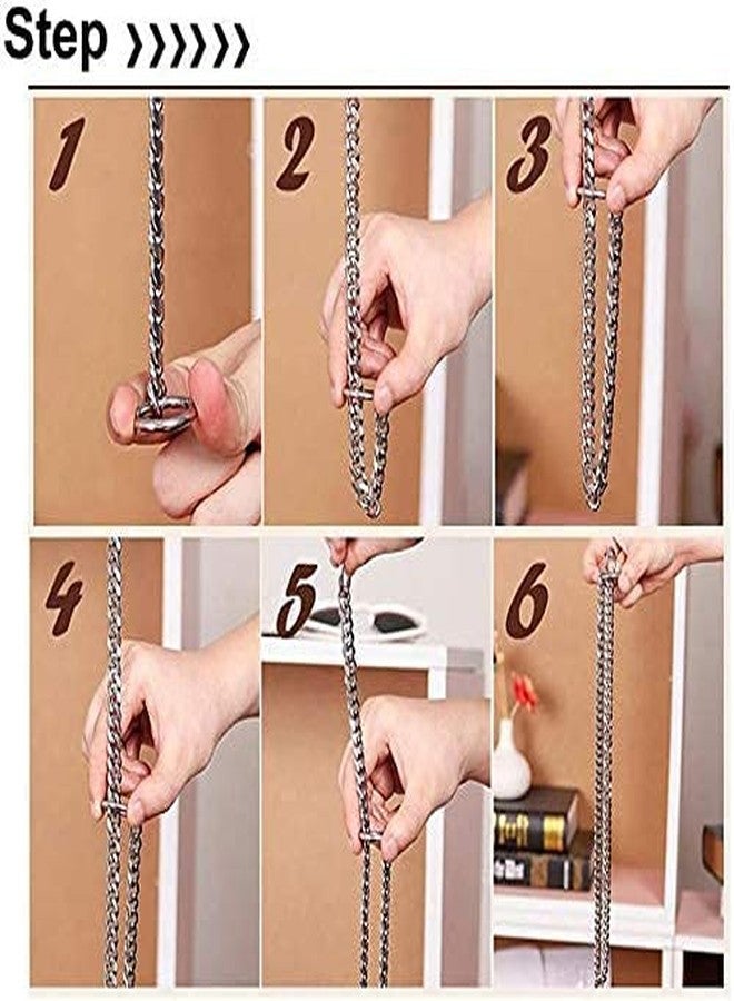 Pups&Pets طوق تدريب ماسي مطلي بالكروم للكلاب من pups&pets، حزام طوق رقبة للكلاب الكبيرة والثقيلة (الدرجة 6) - الطول: 26 بوصة / سمك 1.75 سم مع حلقتين معدنيتين في النهاية لبطاقات تعريف الكلاب - Image 5